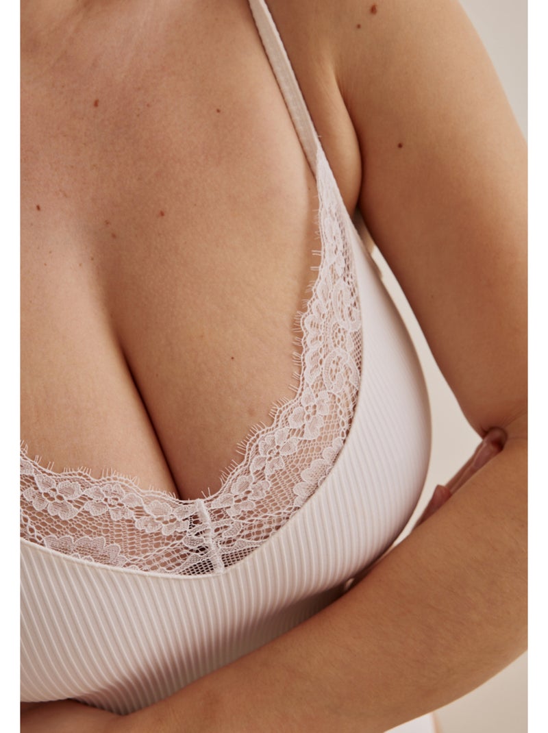 Body à fines bretelles iris Blanc - Kiabi