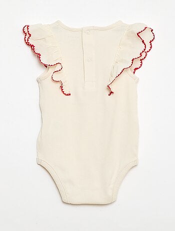 Body à manches courtes volantées