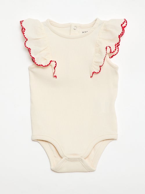 Body à manches courtes volantées - Kiabi