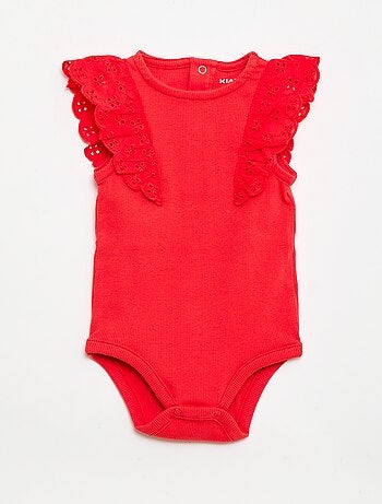 Body à manches courtes volantées