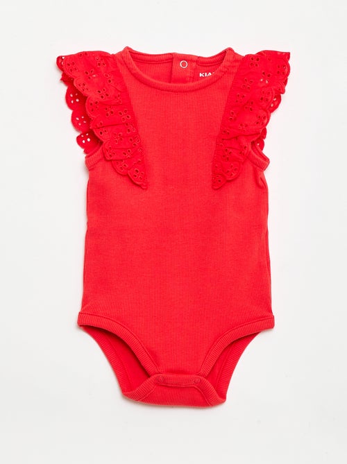 Body à manches courtes volantées - Kiabi