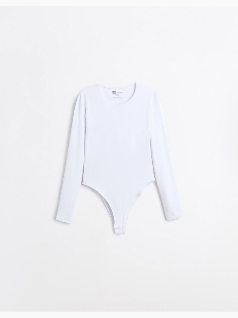 Body à manches longues, mo fashion Blanc - Kiabi