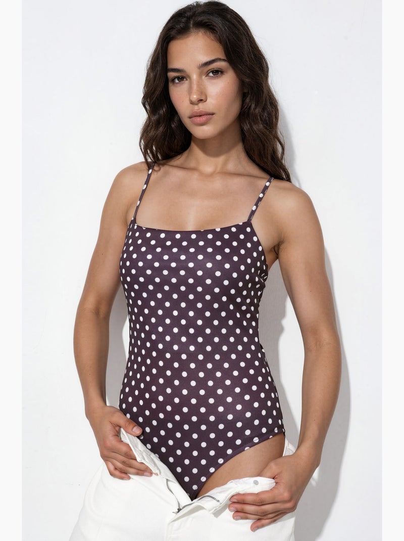 Body à pois hiccup Violet aubergine - Kiabi