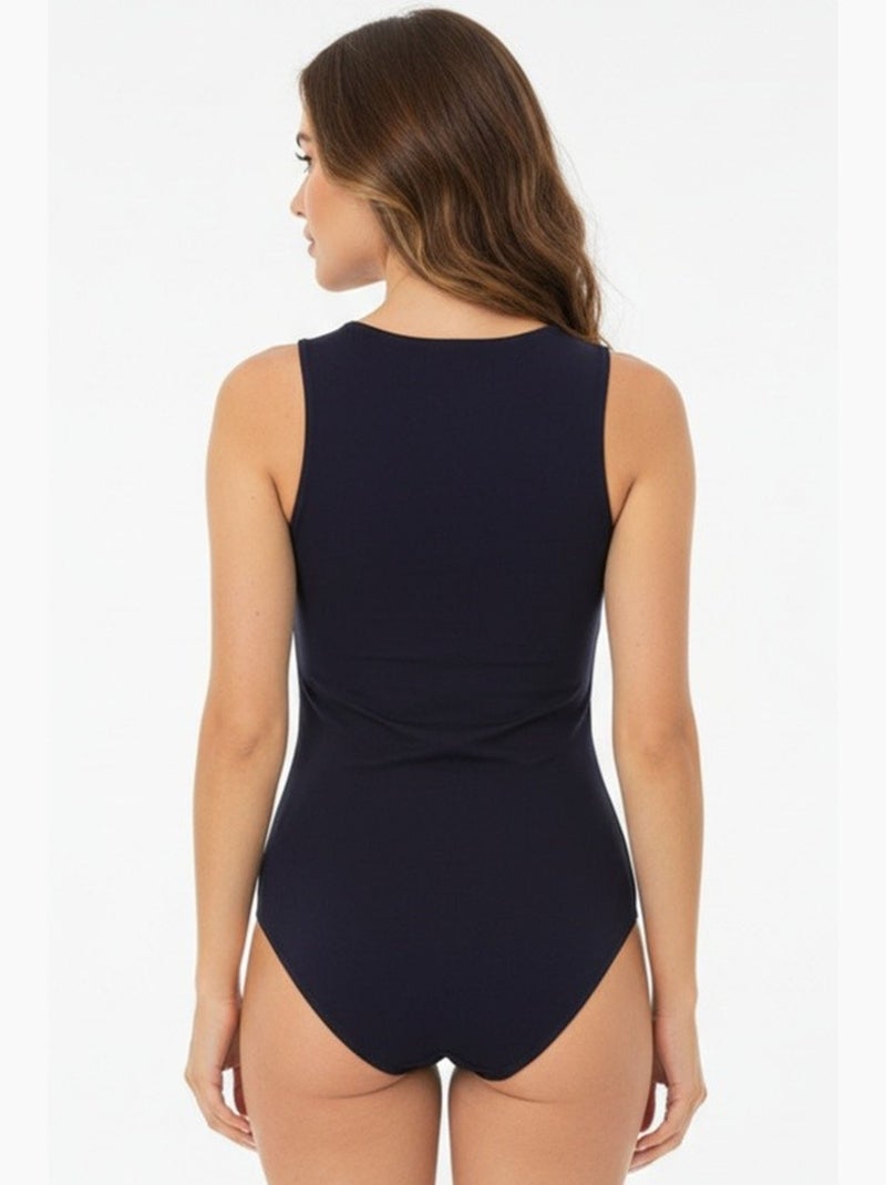 Body ajusté sans manches à col ras du cou avec fermeture à pression bdart Bleu marine - Kiabi