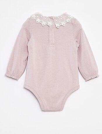 Body avec collerette en dentelle
