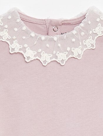 Body avec collerette en dentelle