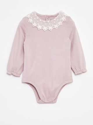 Body avec collerette en dentelle