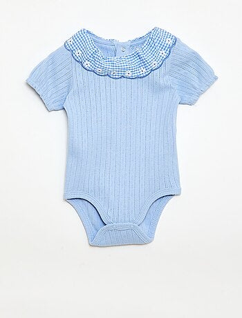 Body avec collerette motif vichy