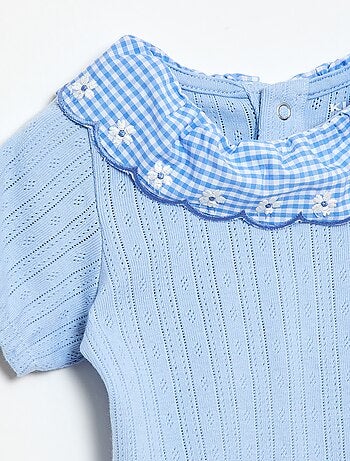 Body avec collerette motif vichy