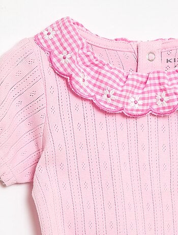 Body avec collerette motif vichy