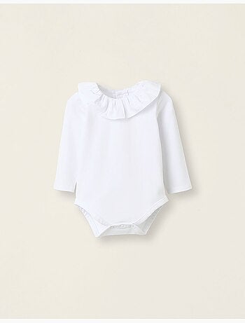 Body-Blouse avec Volants en Coton