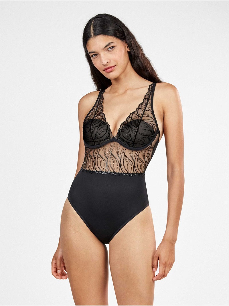 Body bralette avec bonnet Noir - Kiabi