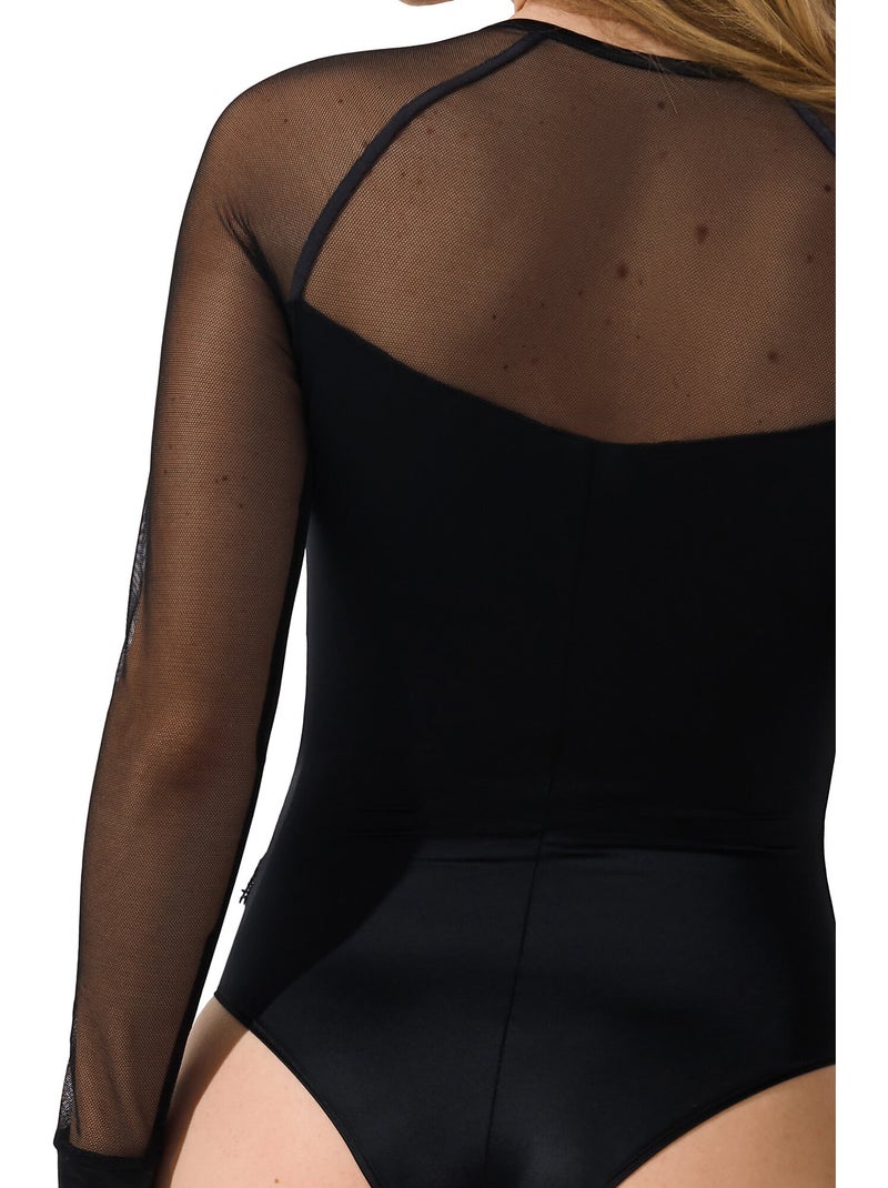 Body brésilien sans armatures manches longues lovelace Noir - Kiabi