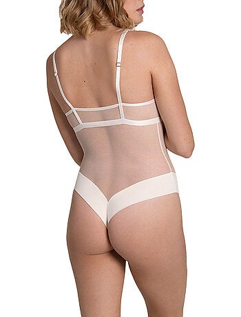 Body brésilien sans armatures rose mariage ivoire