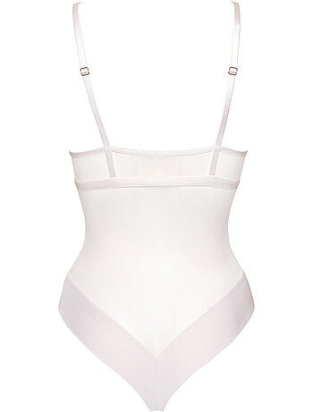 Body brésilien sans armatures rose mariage ivoire