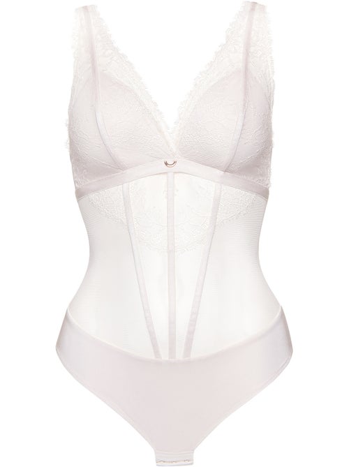 Body brésilien sans armatures rose mariage ivoire - Kiabi Body brésilien sans armatures rose mariage ivoire - Kiabi