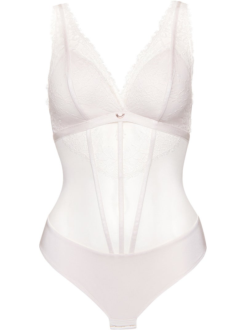Body brésilien sans armatures rose mariage ivoire Ecru - Kiabi