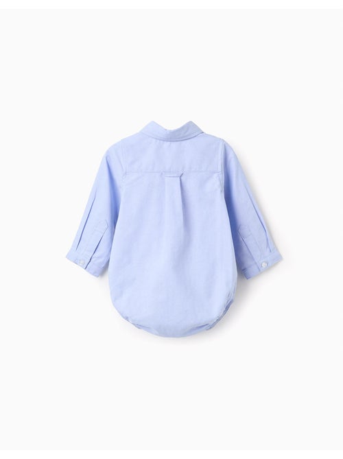 Body-chemise en coton à manches longues - Kiabi