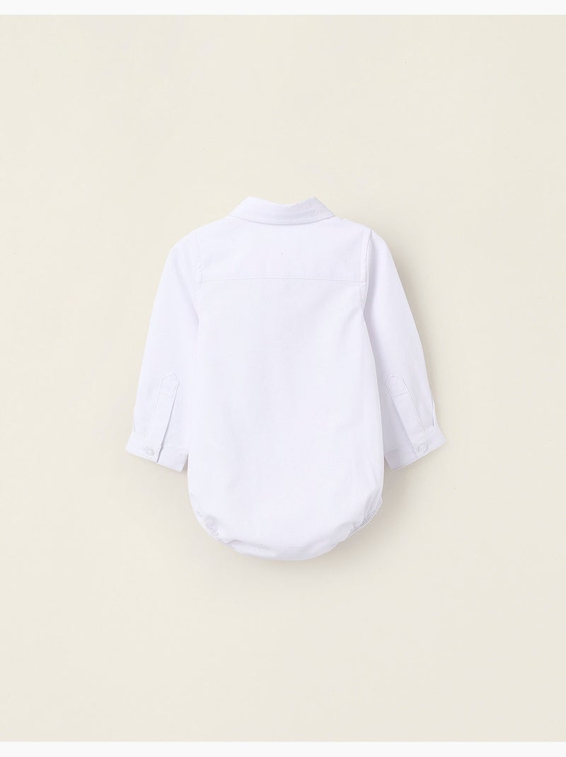 Body-Chemise en Coton Blanc - Kiabi
