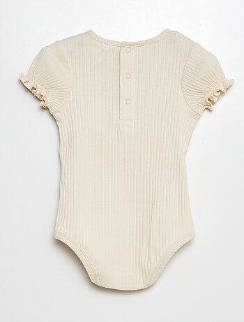Body côtelé à motif floral
