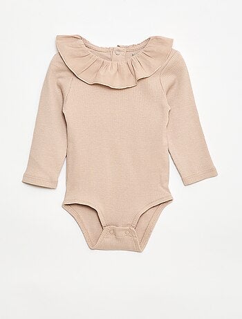 Body côtelé avec collerette