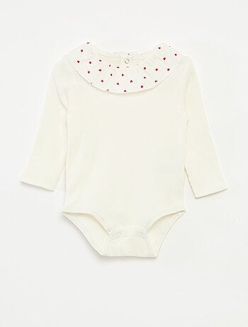 Body côtelé avec collerette
