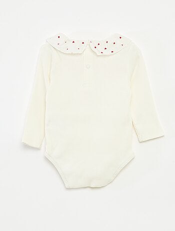 Body côtelé avec collerette