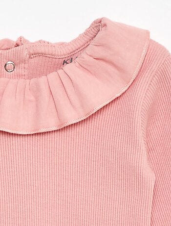 Body côtelé avec collerette