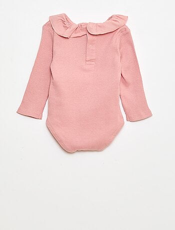 Body côtelé avec collerette