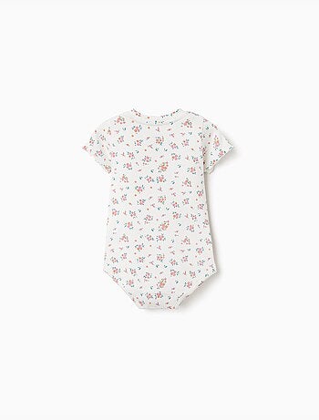 Body côtelé avec motif floral