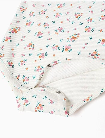 Body côtelé avec motif floral