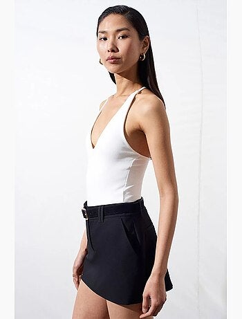 Body slim ajusté à col halter découpé dilvin