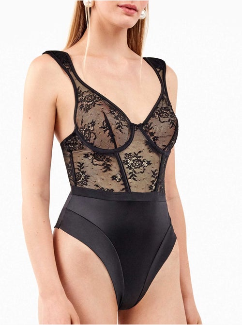 Body dentelle partout épaulettes - Kiabi