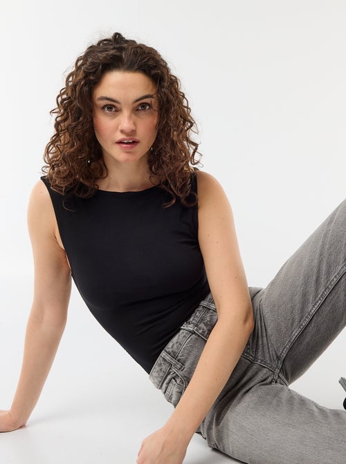 Body dos échancré avec bijou doré - Kiabi