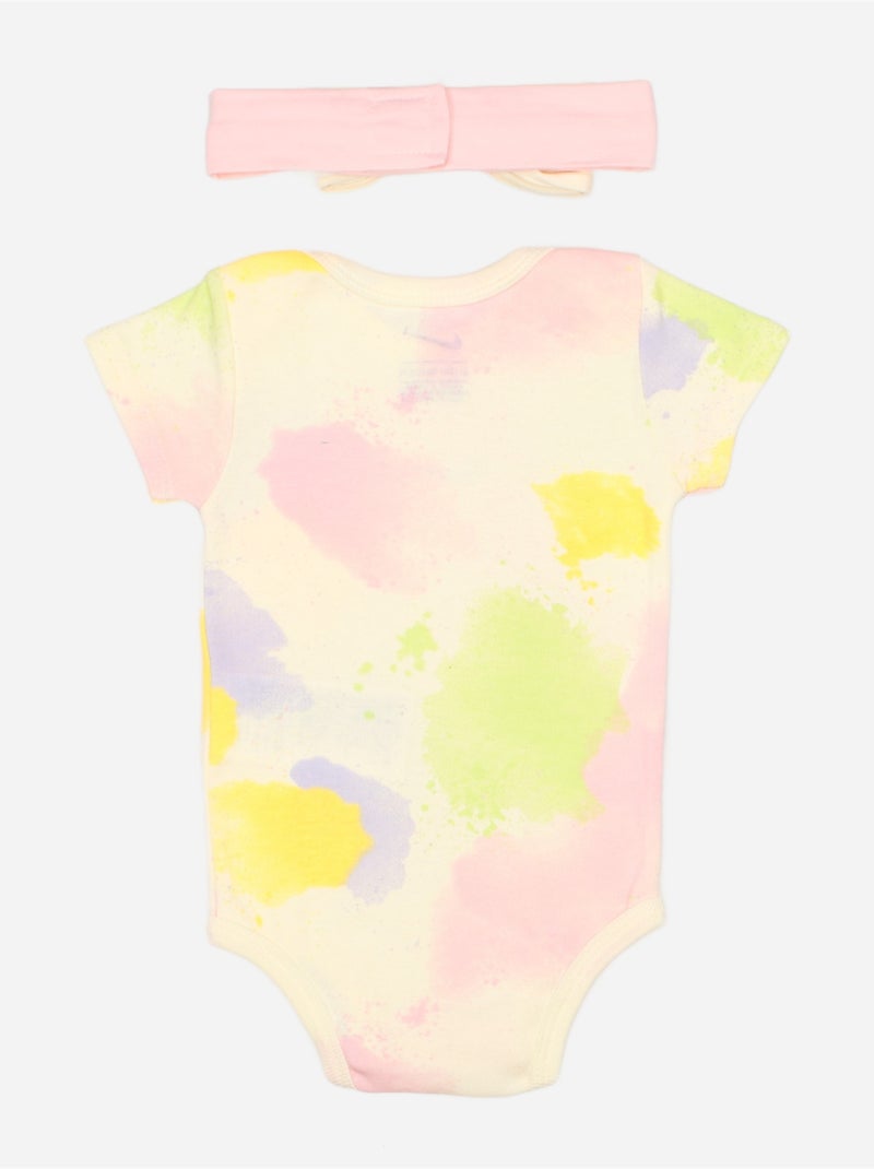 Body en coffret - Nike Blanc/Jaune/Rose - Kiabi