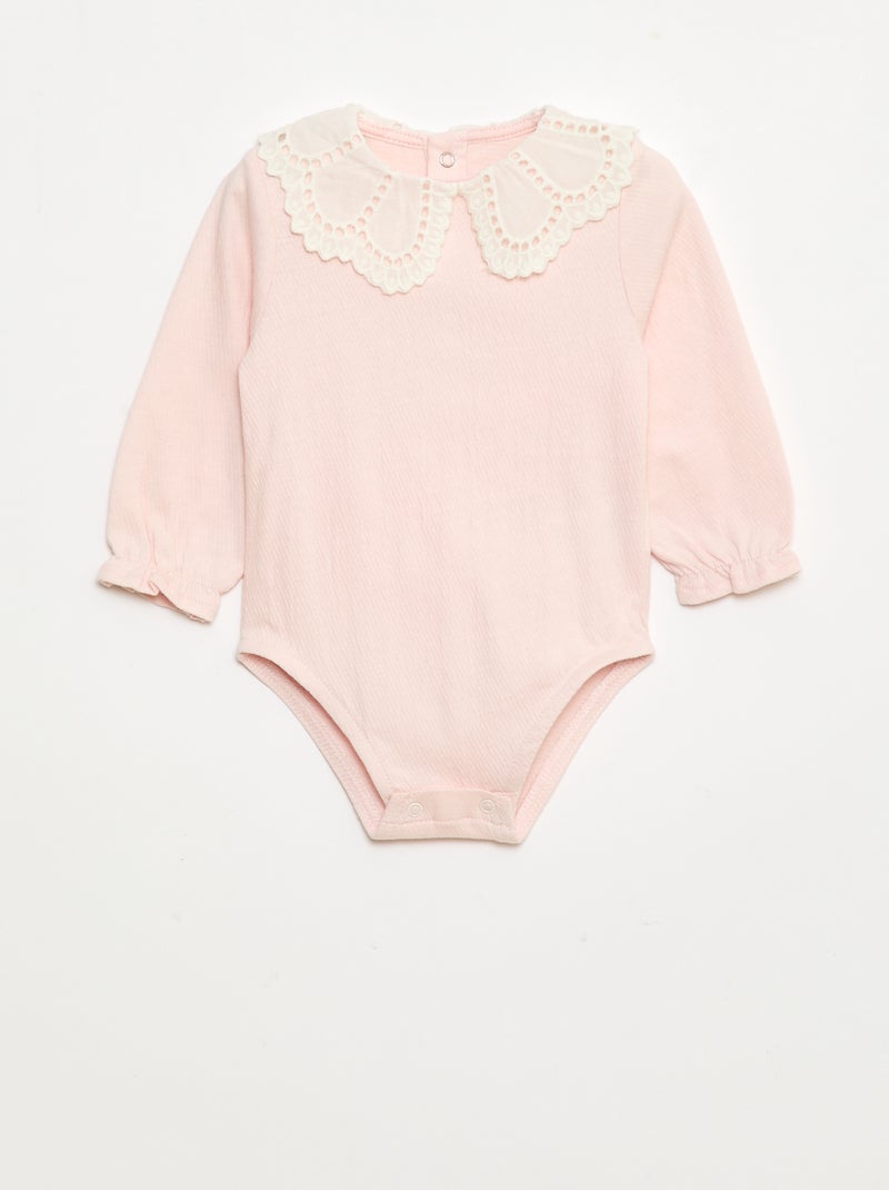 Body en coton imprimé Rose - Kiabi