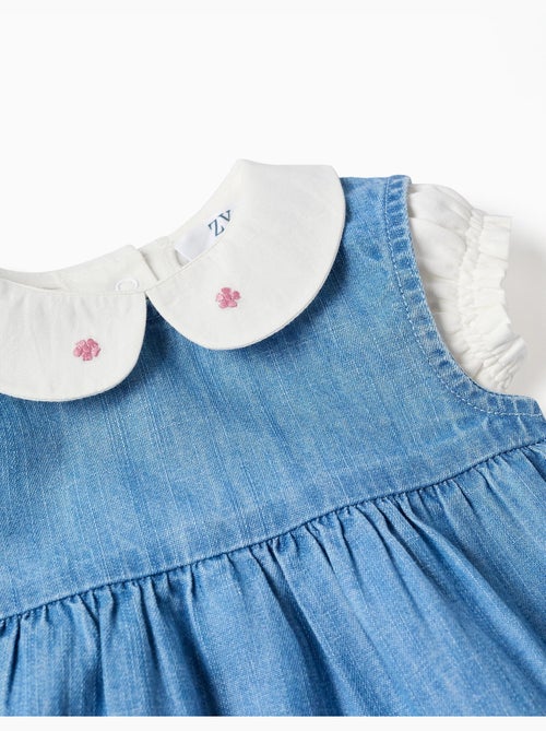Body en coton + robe en jean sans manches - Kiabi