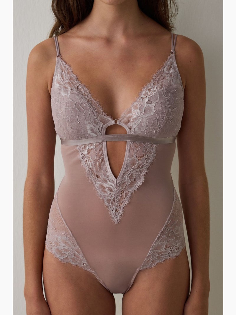Body en dentelle penti Beige argile - Kiabi