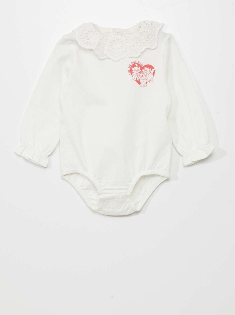 Body en jersey 'Les Aristochats' Blanc - Kiabi
