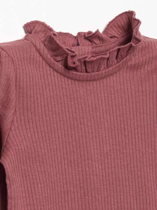 Body en maille côtelée et col fantaisie - Kiabi Body en maille côtelée et col fantaisie - Kiabi