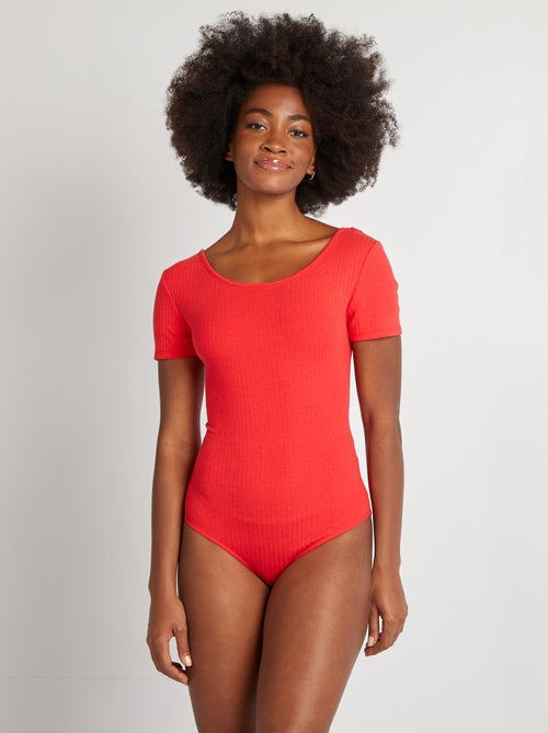 Body en maille côtelée - Kiabi