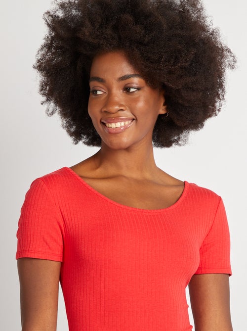 Body en maille côtelée - Kiabi