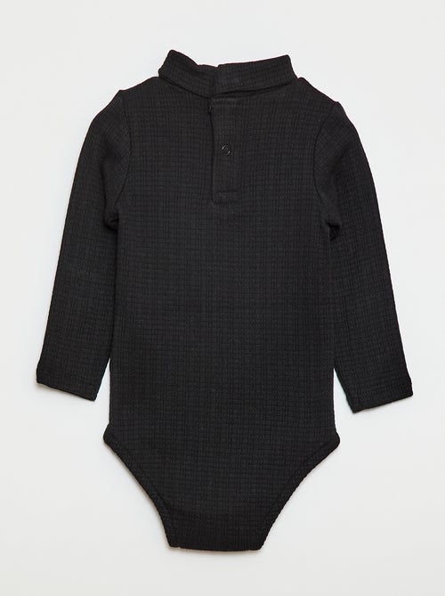 Body en maille pointelle avec col montant - Kiabi