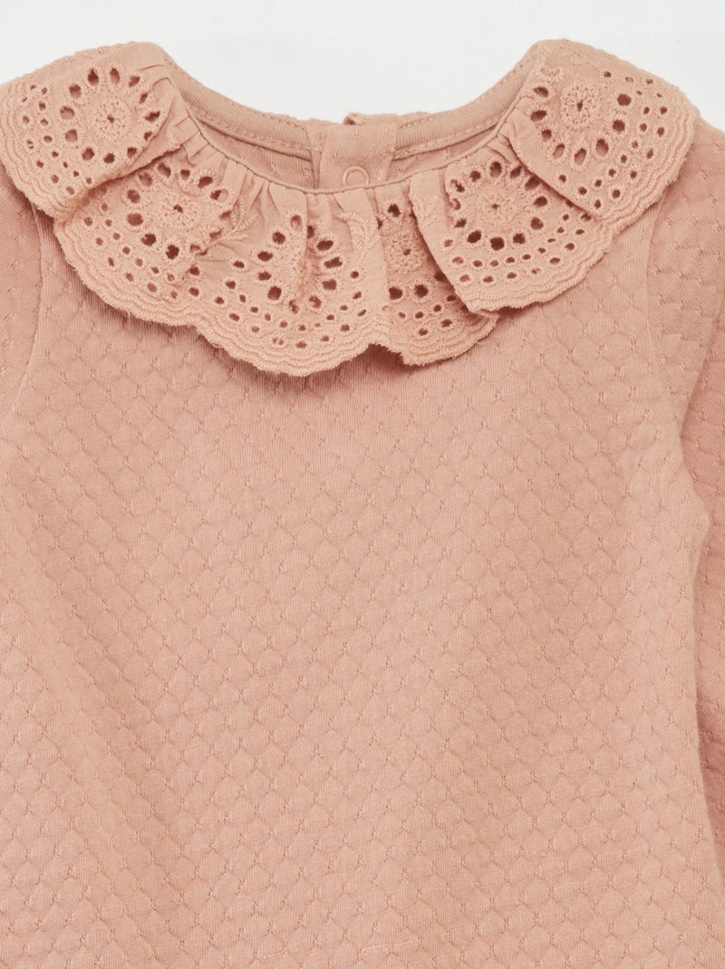 Body en maille popcorn Rose - Kiabi