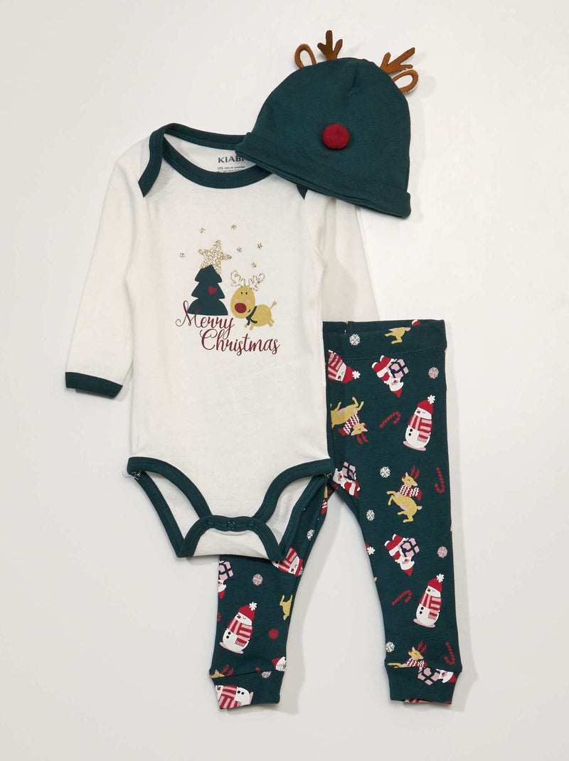 Body + legging + muts - 3-delig WIT - Kiabi