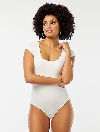 Body manches courtes côtelé