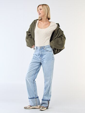 Body manches courtes côtelé