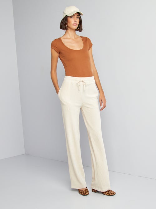 Body manches courtes côtelé - Kiabi