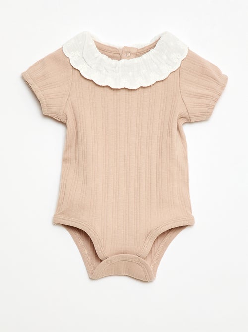 Body manches longues en maille côtelée col fantaisie - Kiabi Body manches longues en maille côtelée col fantaisie - Kiabi