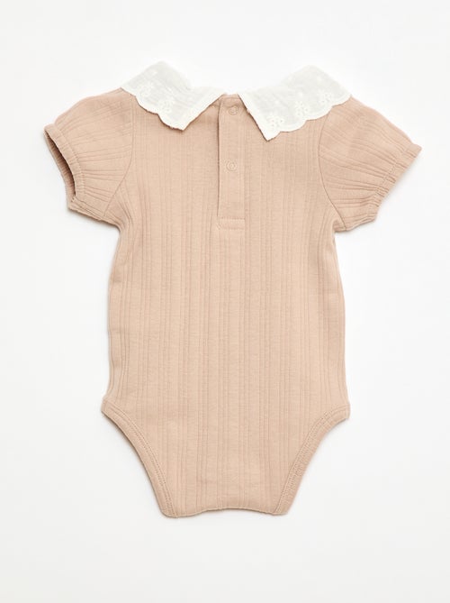 Body manches longues en maille côtelée col fantaisie - Kiabi Body manches longues en maille côtelée col fantaisie - Kiabi